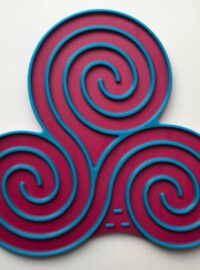 Triple Spiral Finger Labyrinth: 19cm diameter