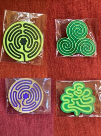 Spirit Finger Labyrinth: 9cm diameter (to fit in the palm of a hand)