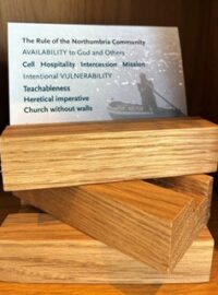 Wooden stand for rule cards